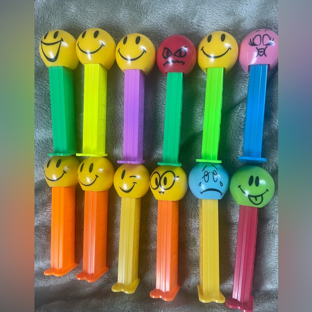 Lot of Funky Face Pez Dispensers